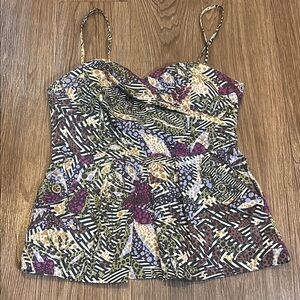 Anthropologie/Fei Strapless sweet heart Bustier peplum Top